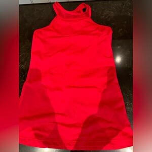 balera red dance costume top with cutout back